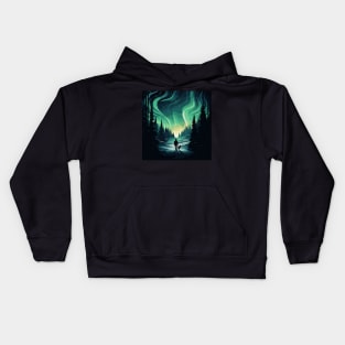 Aurora Dreams: Celestial Canvas Northern Lights Sweden Kids Hoodie